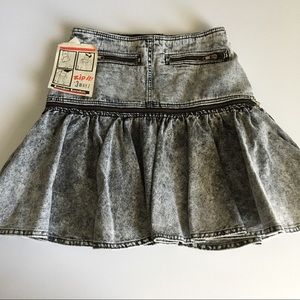 Retro Vintage Convertible zip denim skirt sz 9/10